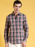 The Indian Garage Co Tartan Checked Slim Fit Pure Cotton Shirt