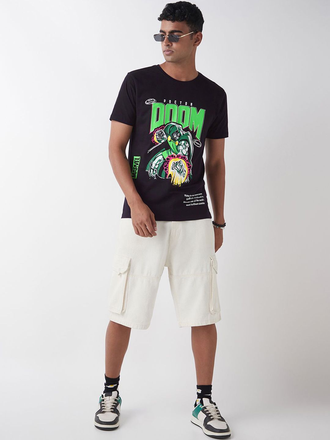 Bewakoof Official Marvel Merchandise Dr.Doom Men's Graphic Printed T-Shirt