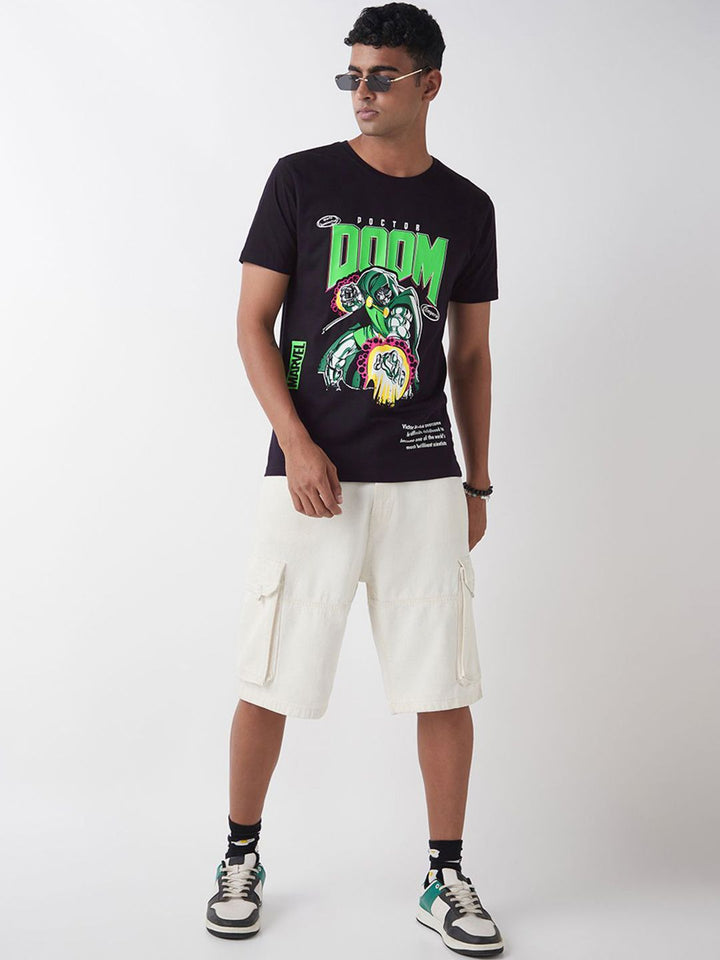 Bewakoof Official Marvel Merchandise Dr.Doom Men's Graphic Printed T-Shirt