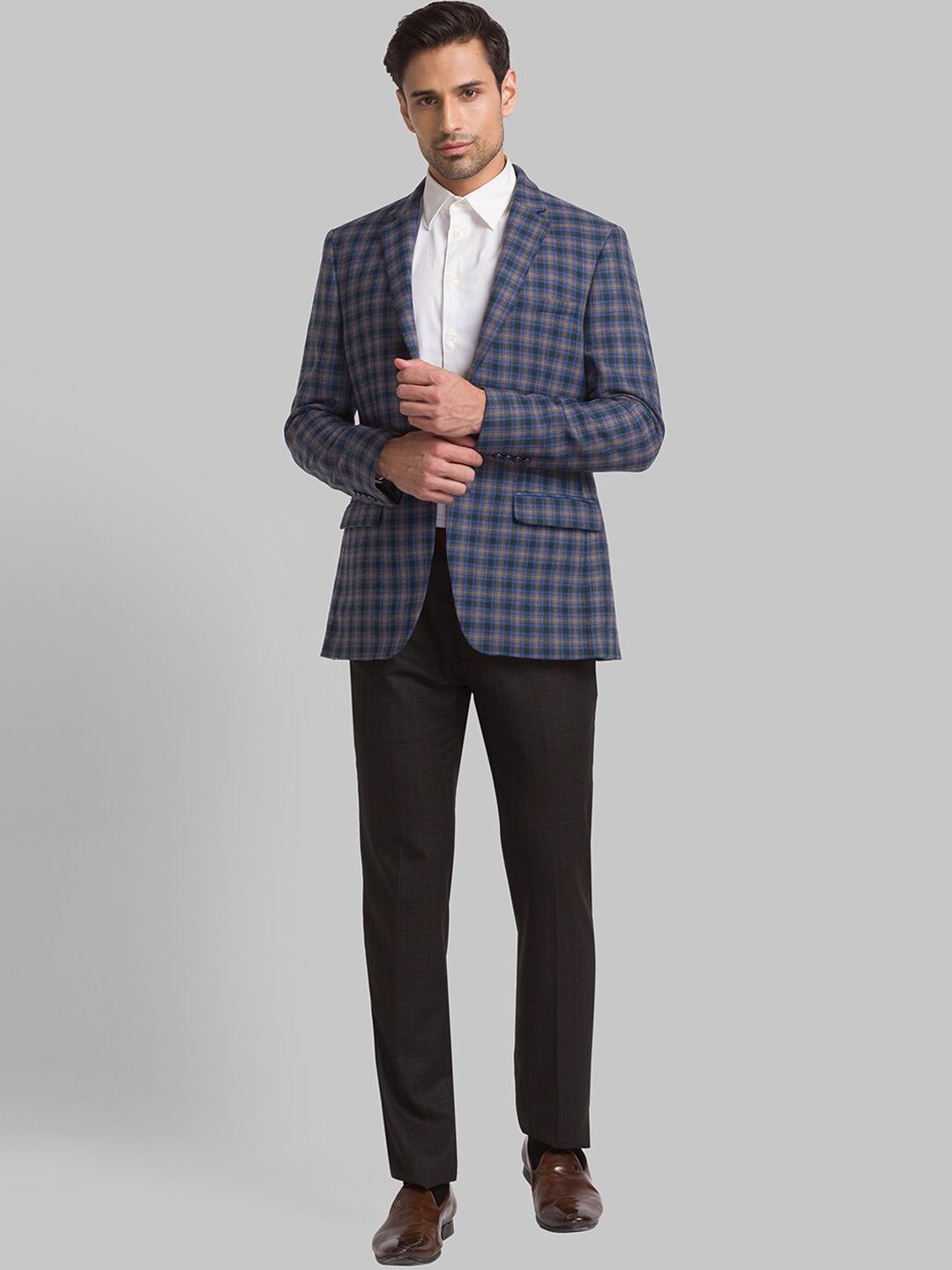 Raymond Men Checked Single Breasted Blazers
