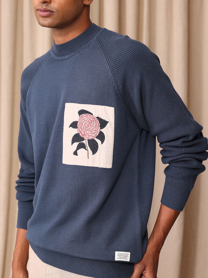 Mr Bowerbird Pure Cotton Floral Patch Work Oversized Pullover Sweaters