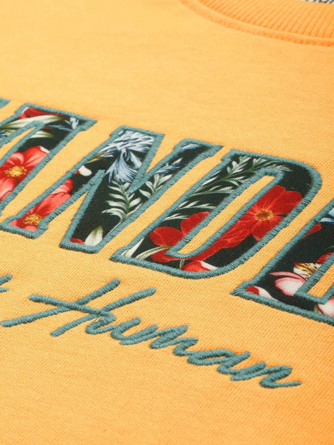 Being Human Typography Printed Pure Cotton Sweatshirt