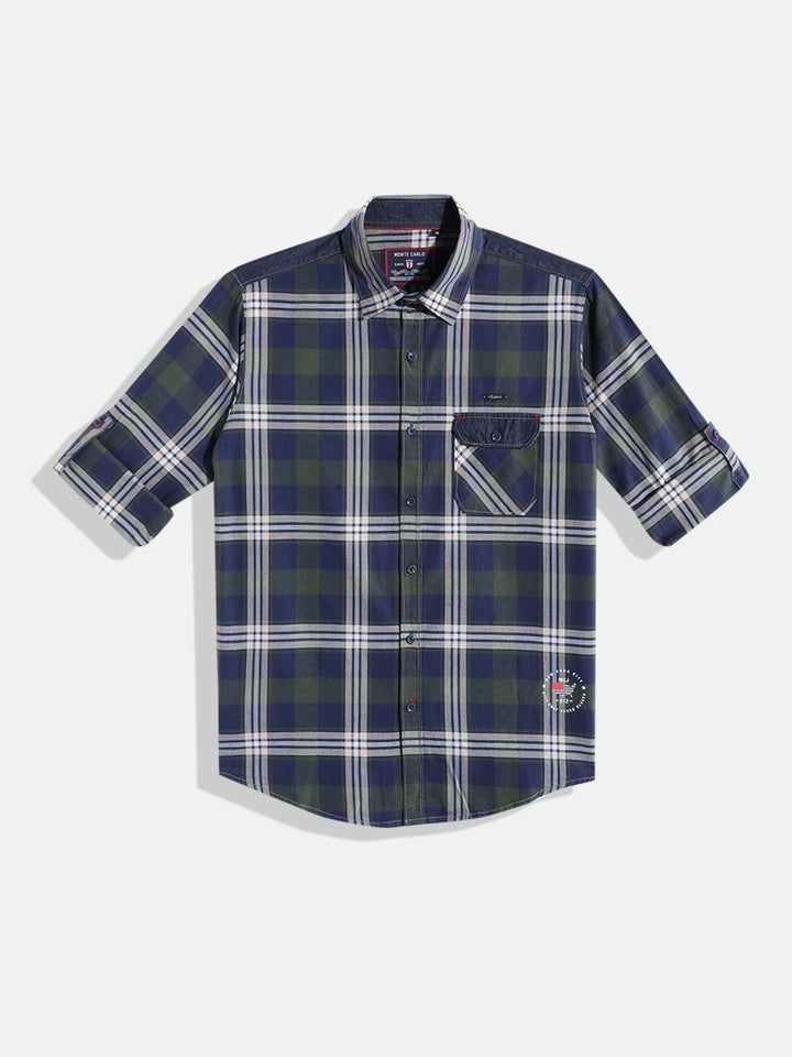 Monte Carlo Boys Checked Casual Smart Fit Shirt