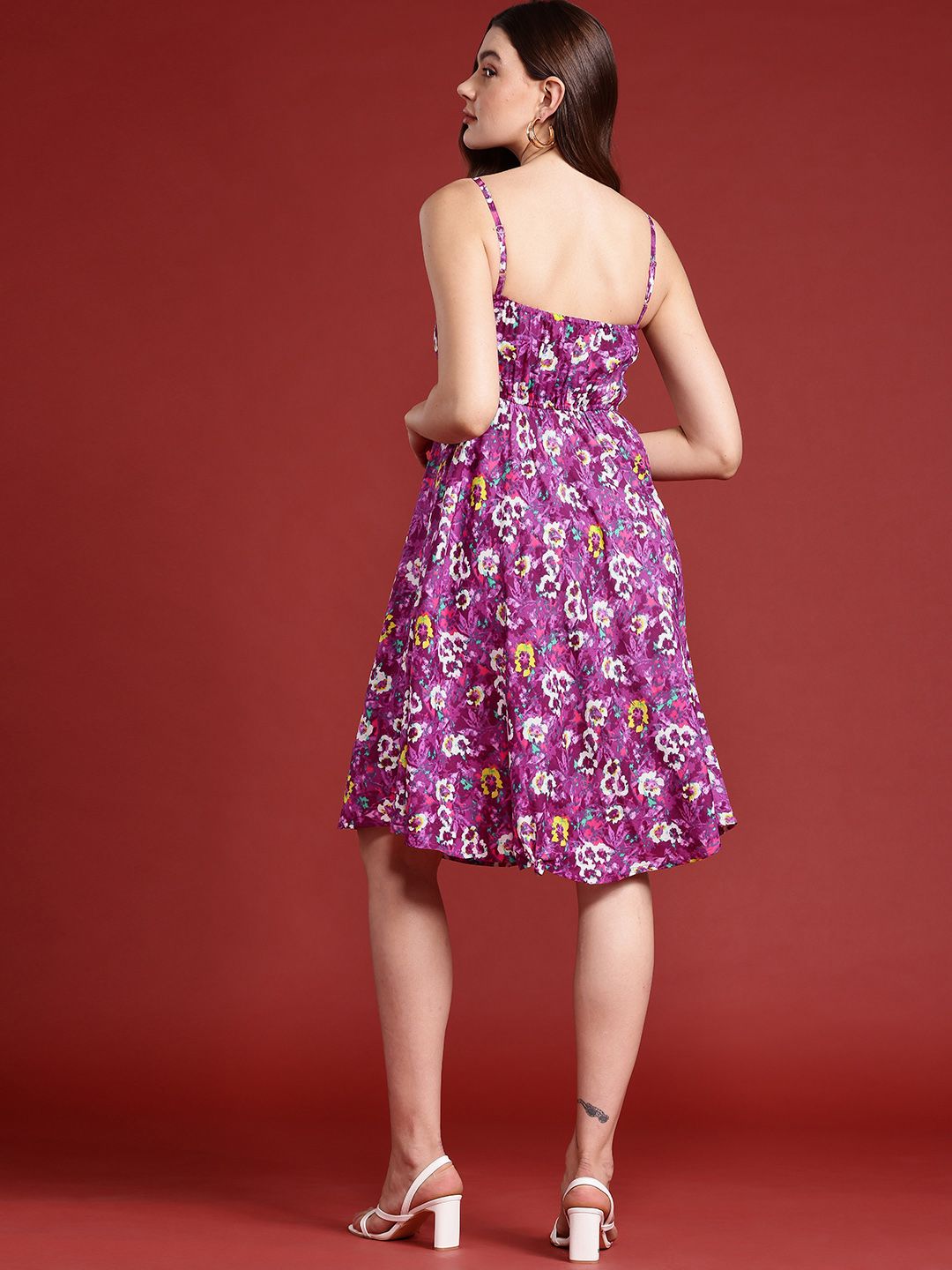 all about you Floral Print Empire Dress