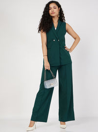 SASSAFRAS Single-Breast Sleeveless Longline Blazer