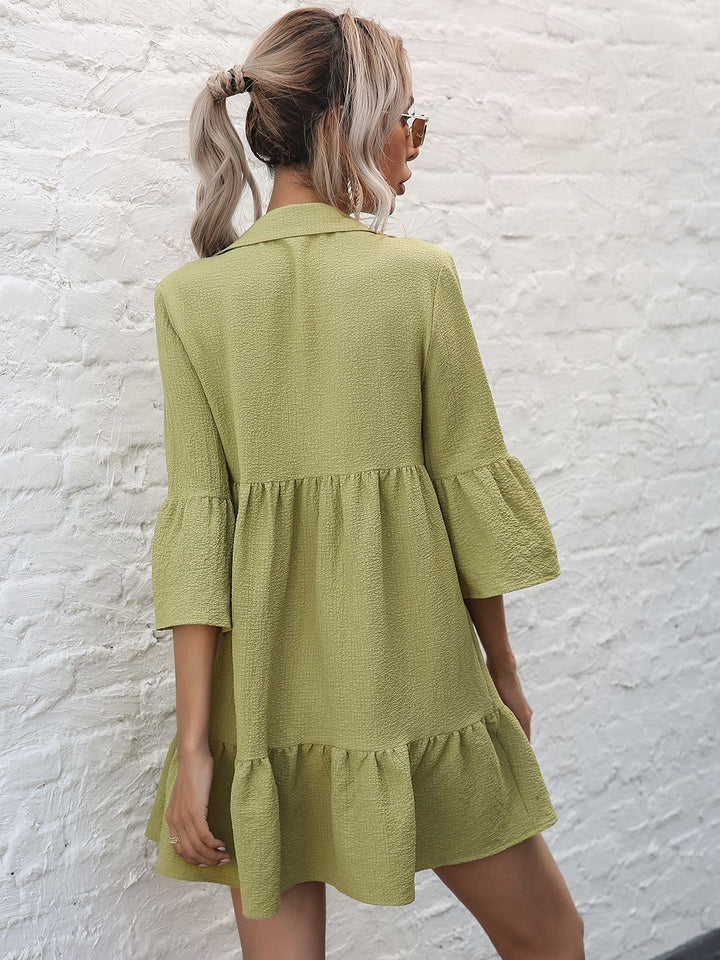 DressBerry Bell Sleeve A-Line Mini Dress