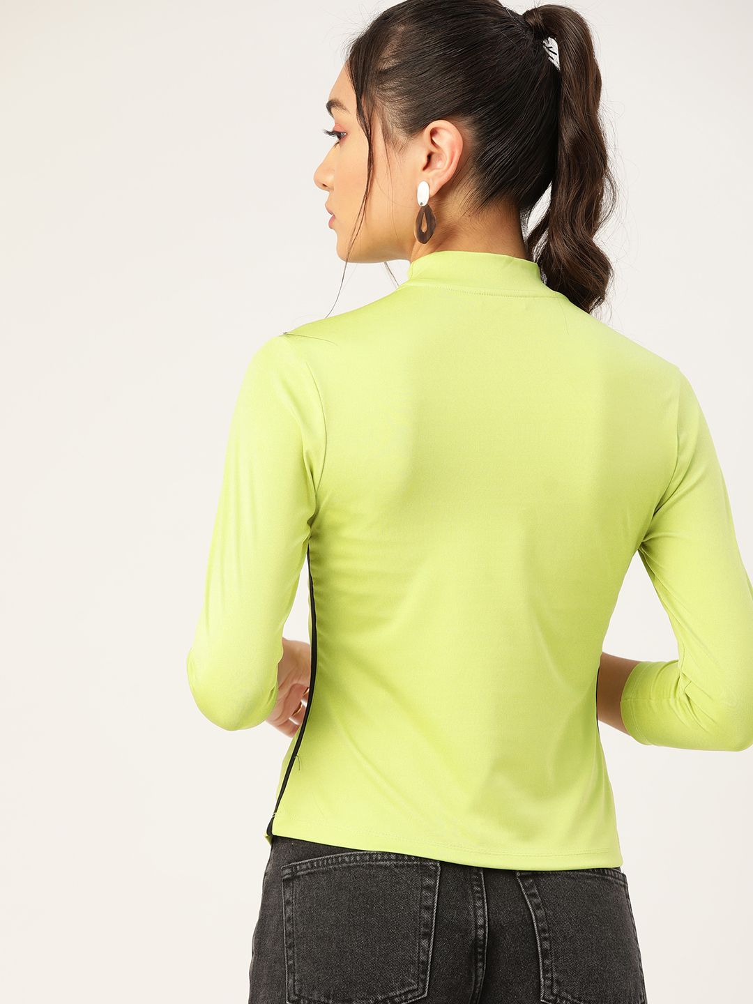 DressBerry Lime Green Fitted Top