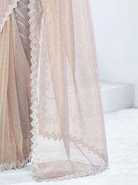 Saree mall Embellished Beads and Stones Organza Saree