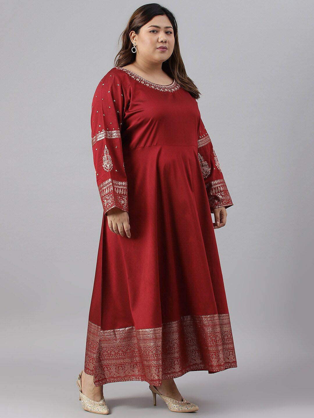 W Plus Size Ethnic Maxi Ethnic Dress