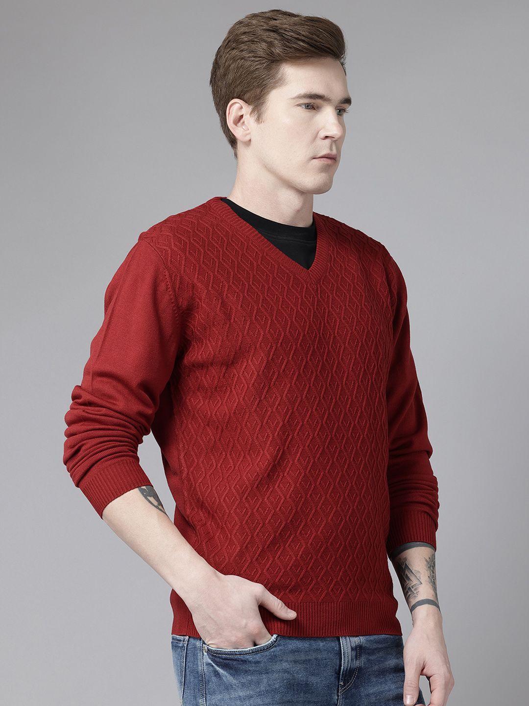 Park Avenue Geometric Design Pullover