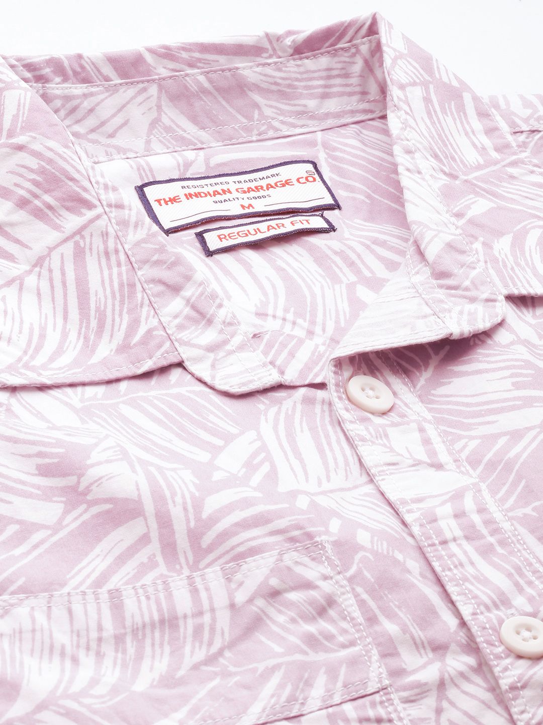The Indian Garage Co Abstract Printed Pure Cotton Casual Shirt