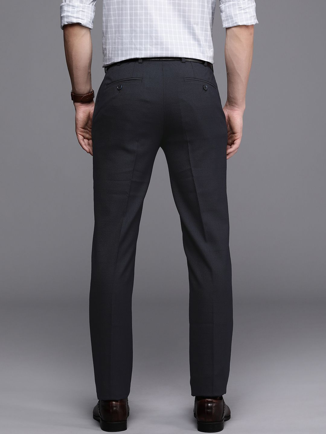Raymond Men Mid-Rise Slim Fit Formal Trousers