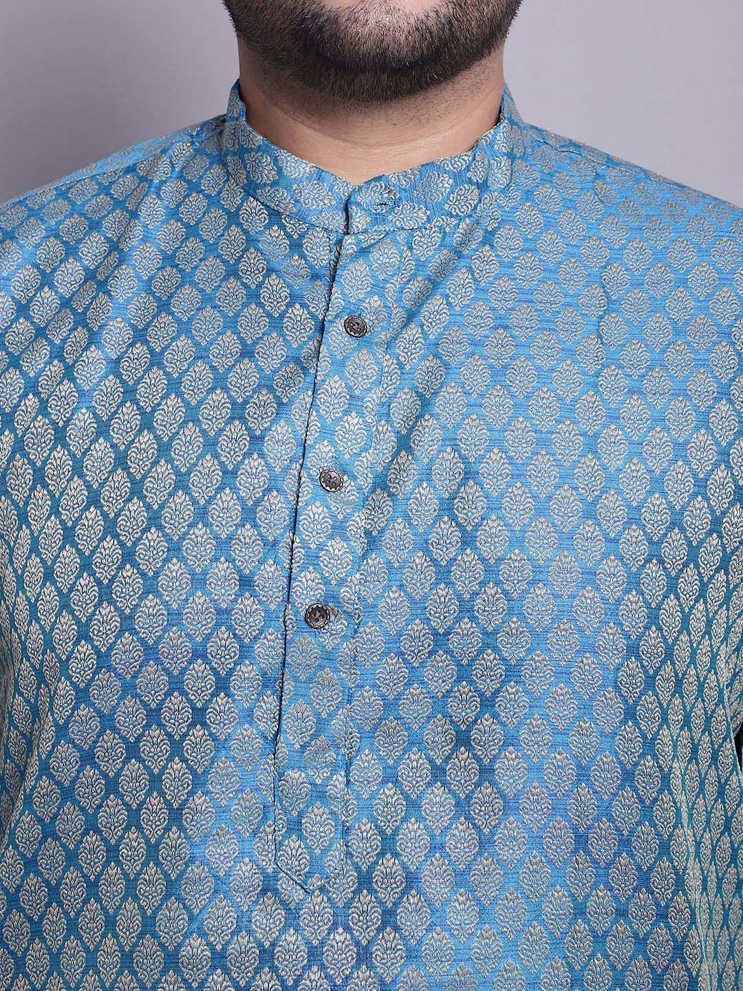 SOJANYA PLUS Woven Design Regular Kurta With Pyjamas & With Nehru Jacket