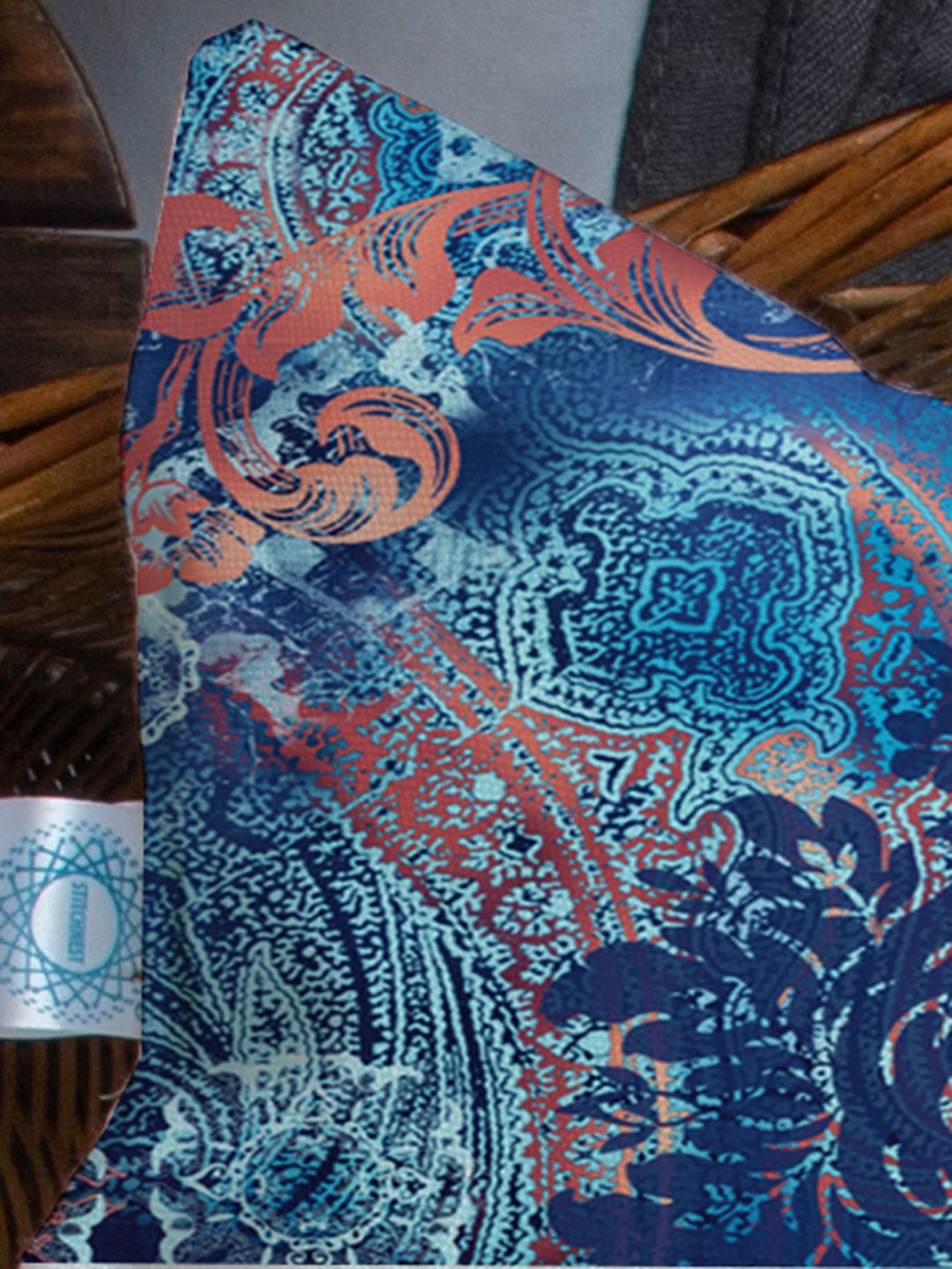 STITCHNEST Pack Of 2 Teal Abstract Printed Square Cushion Covers
