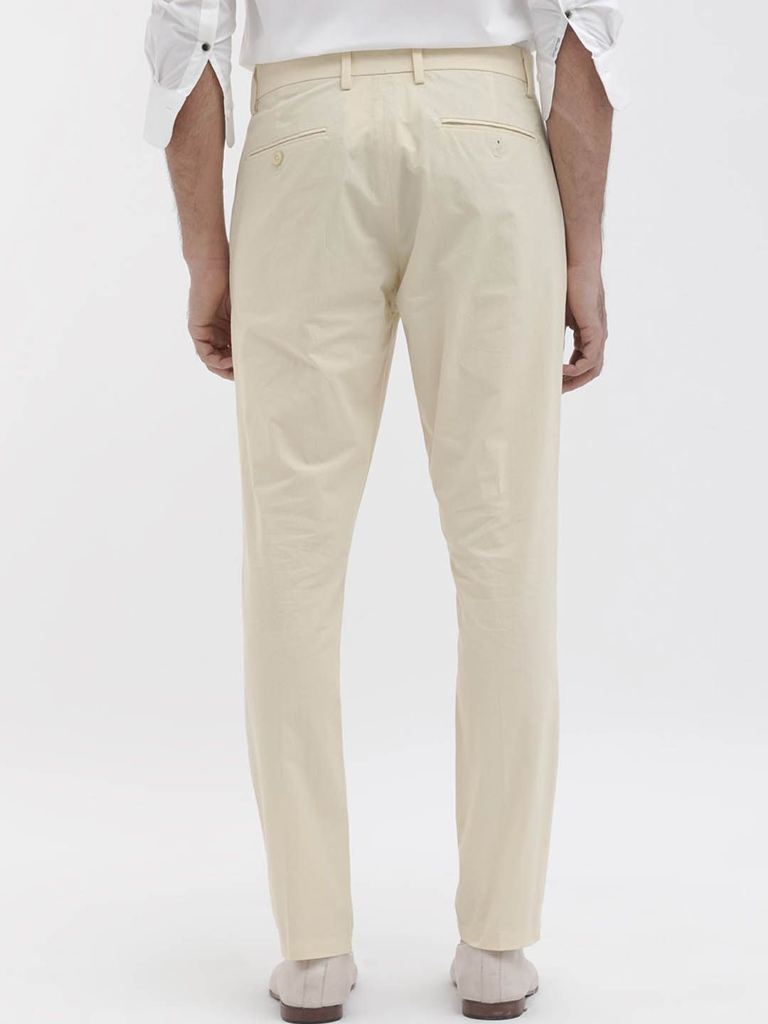 RARE RABBIT Harlow Mid-Rise Pure Cotton Regular Fit Trouser