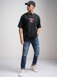HIGHLANDER Men Blue Tapered Fit Mid-Rise Mildly Distressed Light Fade Stretchable Jeans