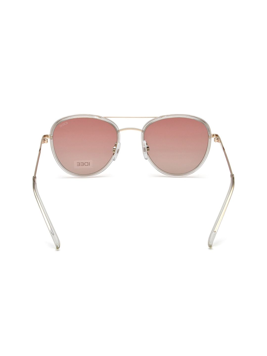 IDEE Women Pink Lens & Gold-Toned Oval Sunglasses with UV Protected Lens IDS2772C2SG