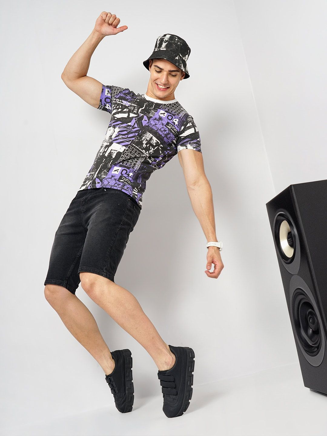 The Indian Garage Co Graphic Printed Round Neck T-shirt
