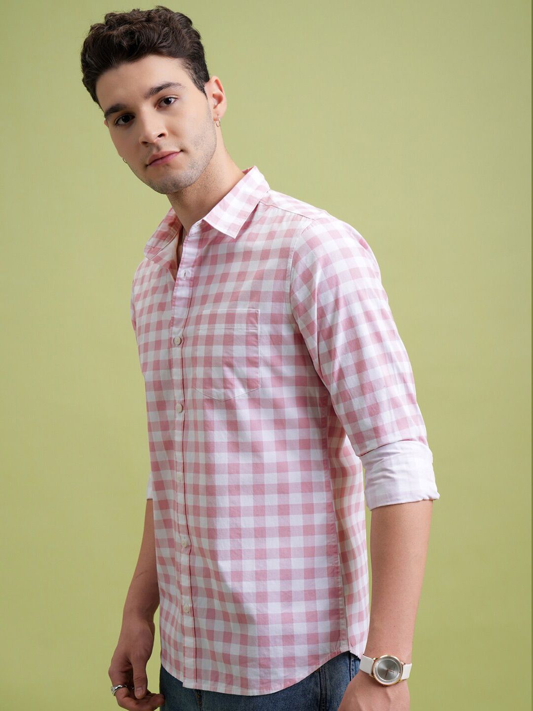 HIGHLANDER Checked Slim Fit Shirt