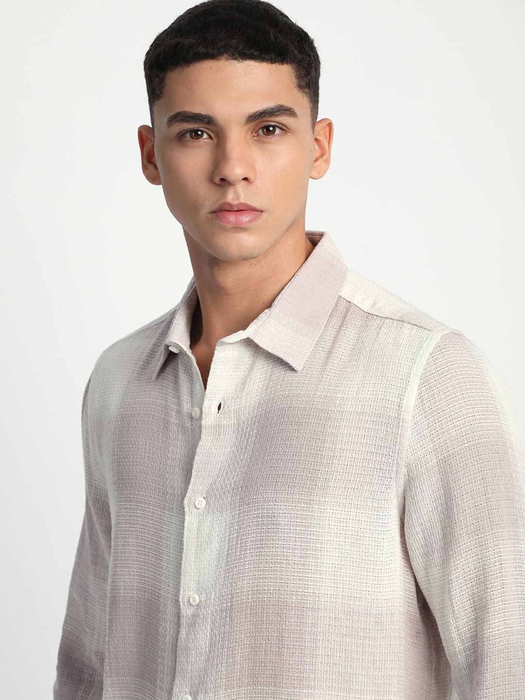 THE BEAR HOUSE Men Slim Fit Checked Casual Shirt