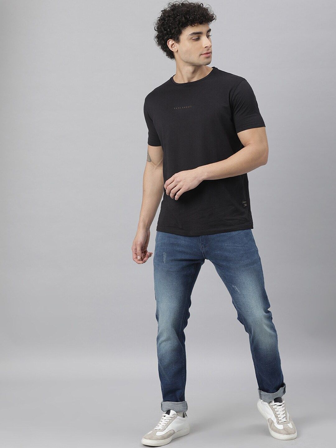 RARE RABBIT Men Calca Slim Fit Stretchable Jeans