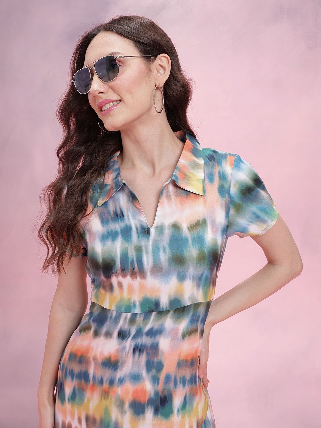 DressBerry Printed A-Line Dress