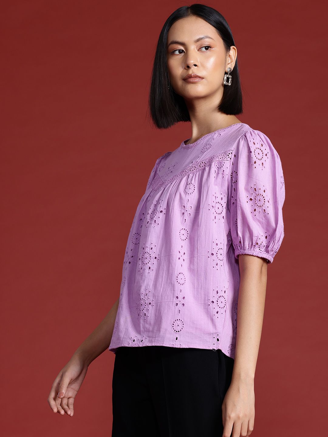 all about you Puff Sleeve Cotton Top