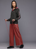 HRX by Hrithik Roshan Rapid-Dry Typography Print Hooded Training Tailored Jacket