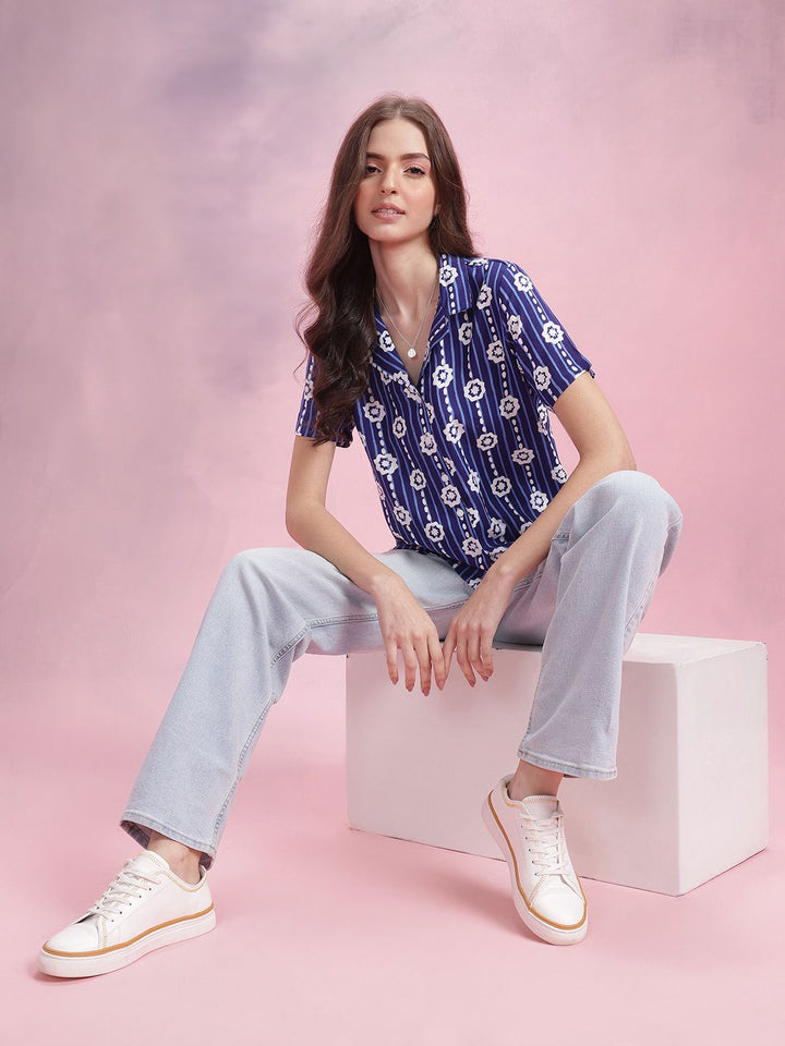 DressBerry Women Opaque Printed Casual Shirt