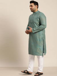 SOJANYA PLUS Lelaki Plus Size Motif Etnik Printed Kurta