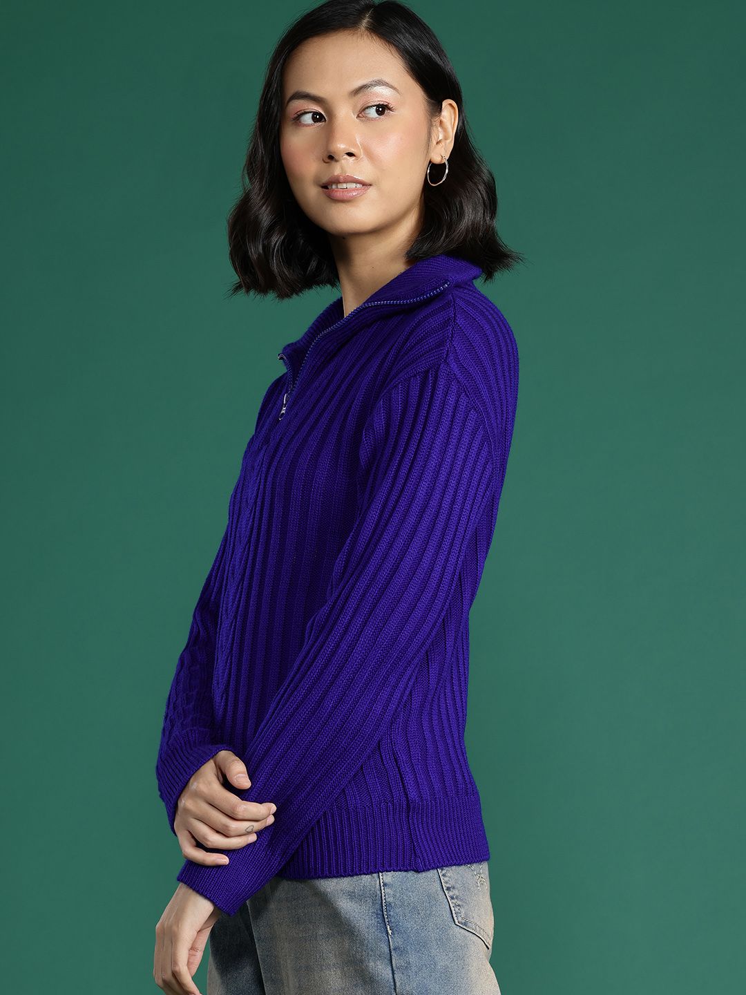 DressBerry Acrylic Ribbed Pullover