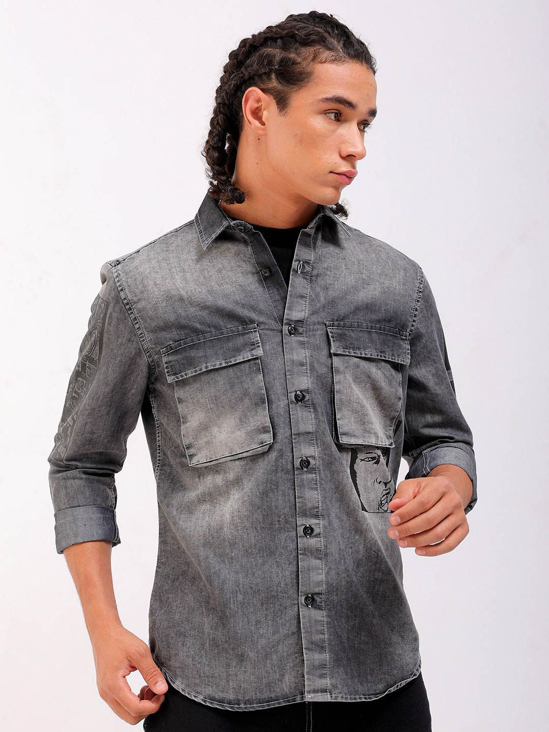 The Indian Garage Co Spread Collar Casual Shirt