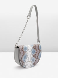 Lino Perros Snake Skin Textured Structured Shoulder Bag