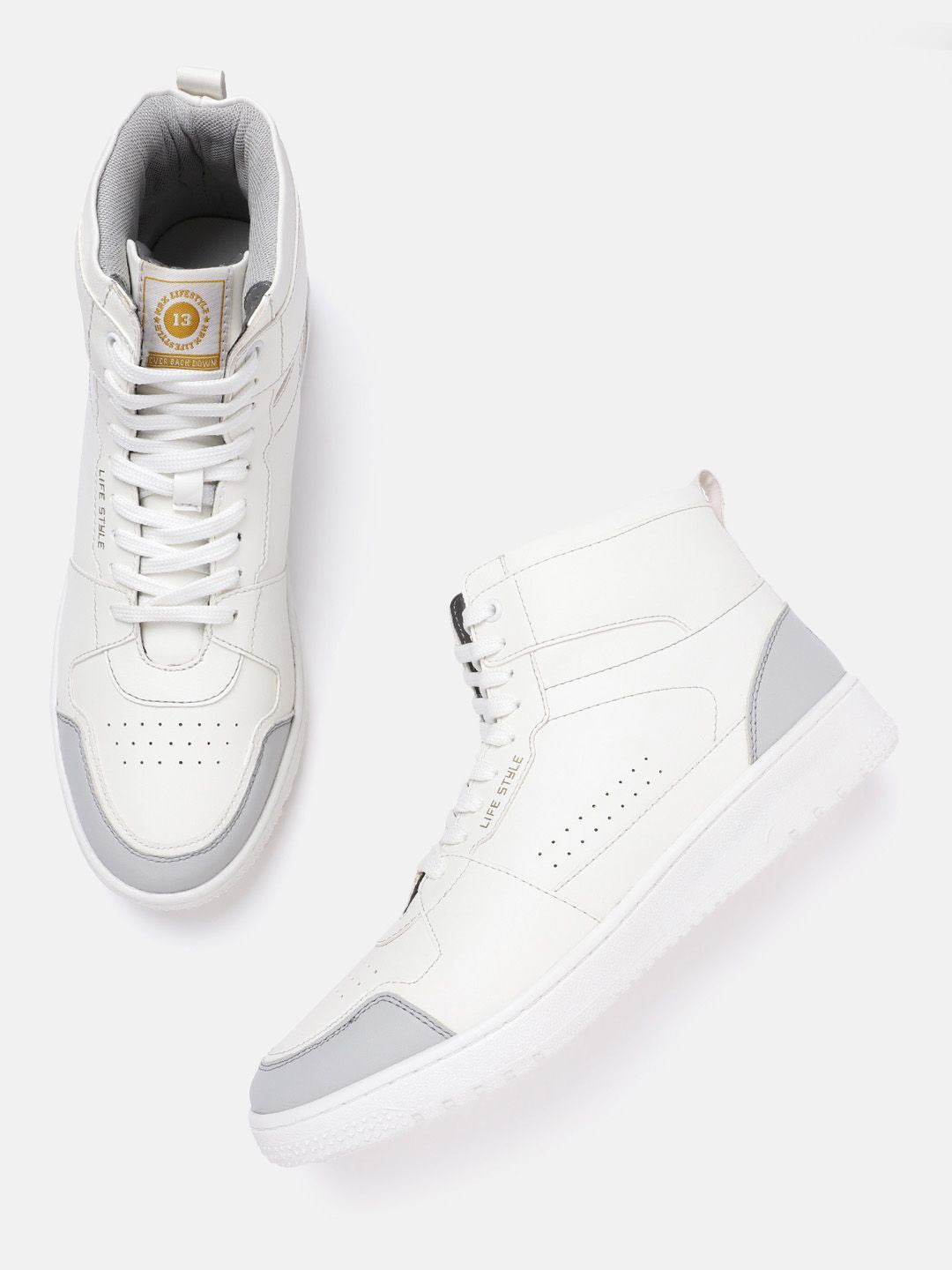 HRX by Hrithik Roshan Men Club Culture Mid-Top Sneakers
