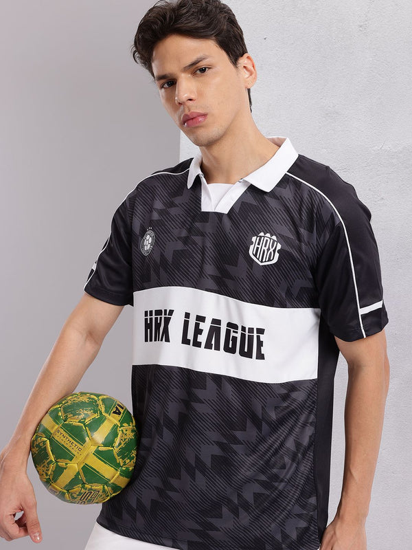 Hrx oleh Hrithik Roshan Abstrak & Tipografi T-Shirt Bola Sepak Polo