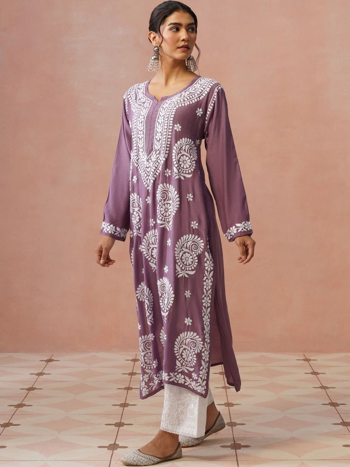 House of Chikankari Women Embroidered Chikankari Kurta