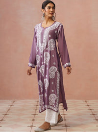 House of Chikankari Women Embroidered Chikankari Kurta