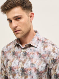 THE BEAR HOUSE Men Tailored Fit Opaque Printed Formal Shirt