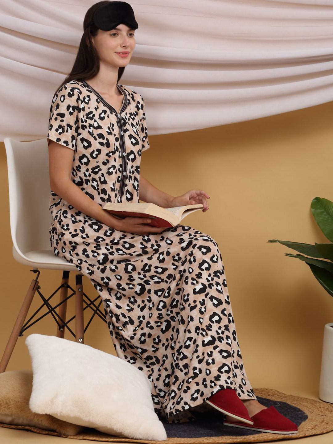 Sweet Dreams Printed Pure Cotton Maxi Nightdress