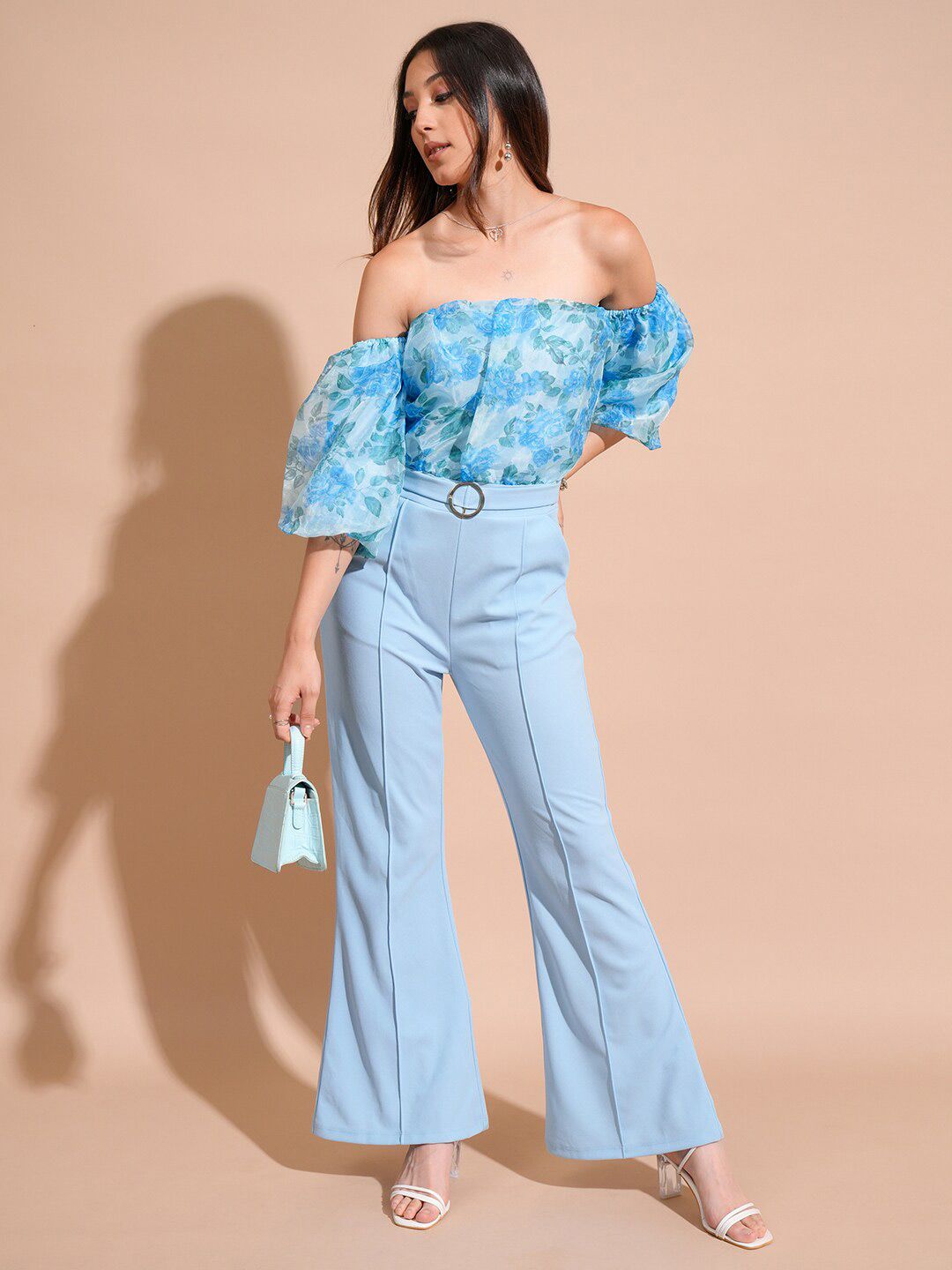 Tokyo Talkies Printed Basic Embellished Jumpsuit