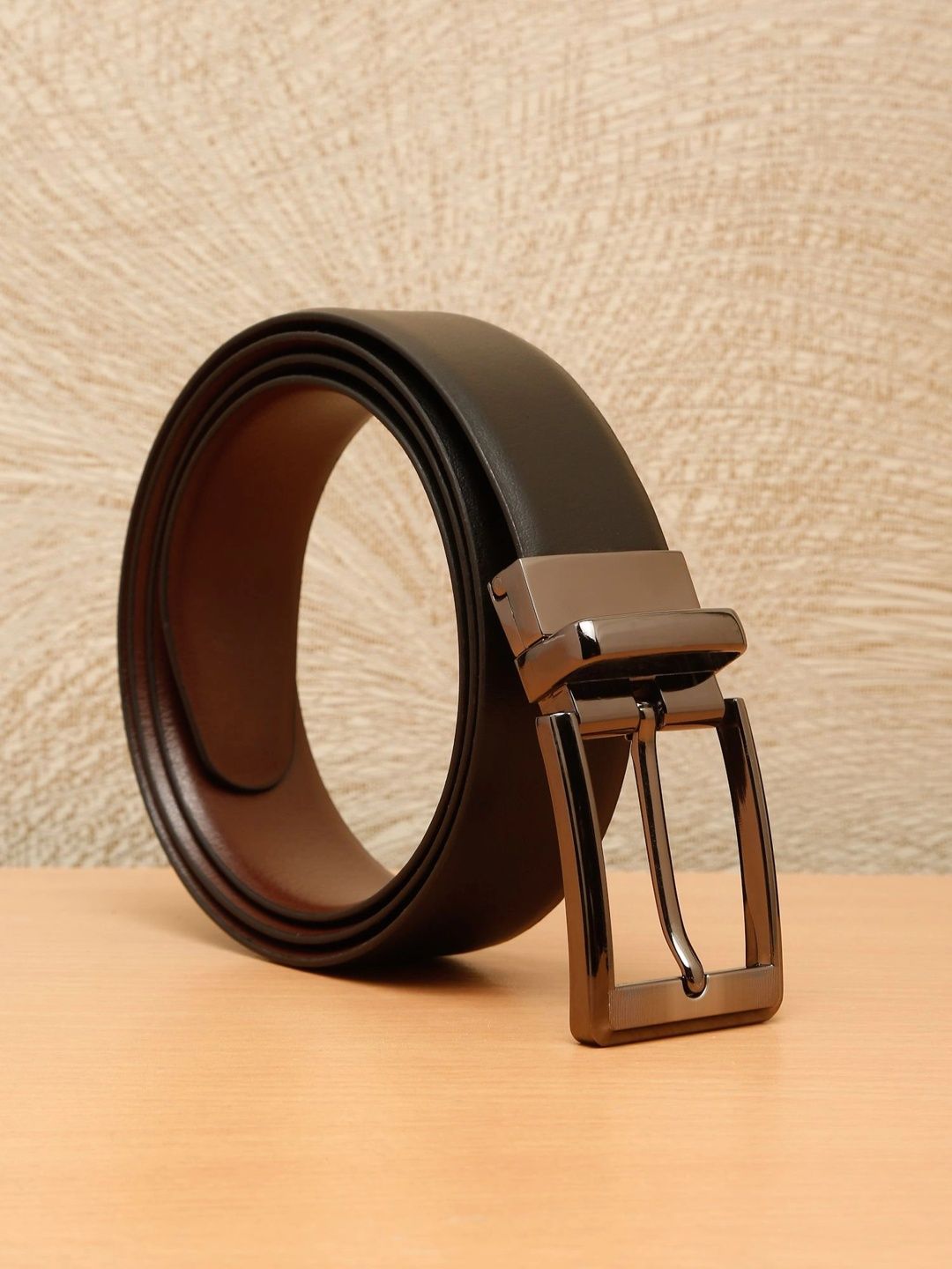 Teakwood Leathers Men Leather Reversible Formal Belt