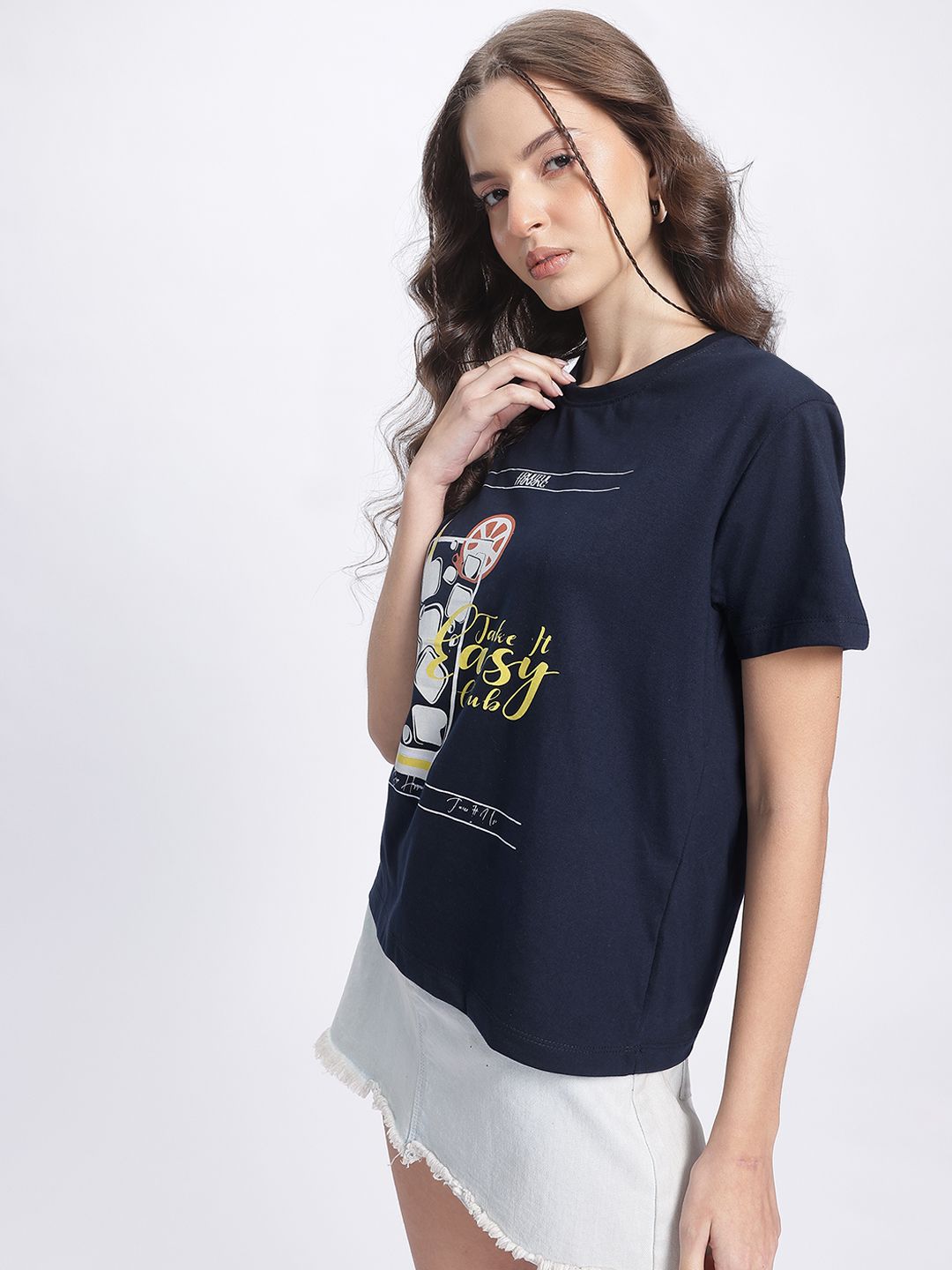 DressBerry Graphic Club Printed T-shirt