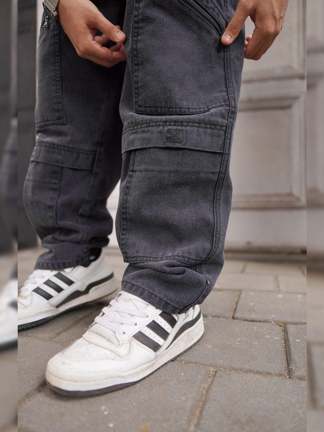 Powerlook Men Boyfriend Fit Cargo Jeans
