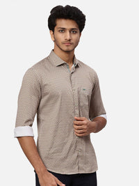 Park Avenue Geometric Printed Slim Fit Casual Shirt
