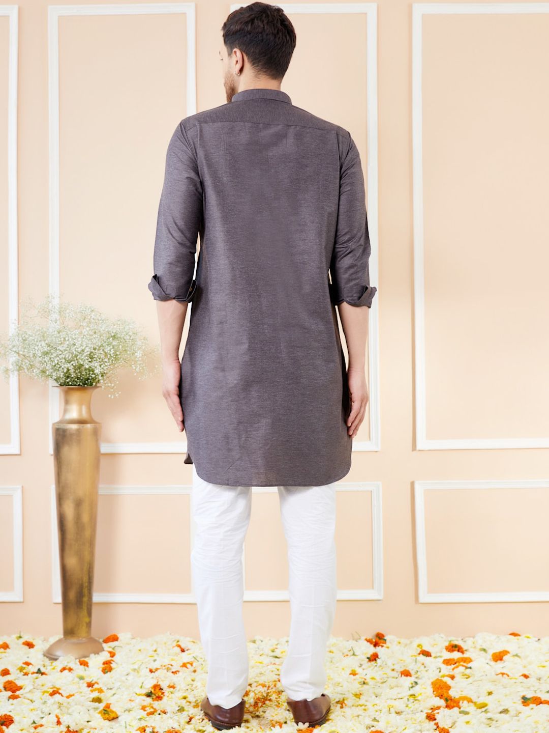See Designs Shirt Collar Cotton Pathani Kurta