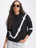 DressBerry Knit City Vibes Contrast Bow Detail Sweatshirt