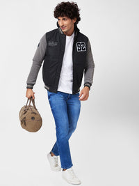 SPYKAR Colourblocked Bomber With Patchwork Jacket