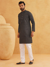 SOJANYA Motif Etnik Bercetak Kurta Kolar Mandarin Dengan Piyama
