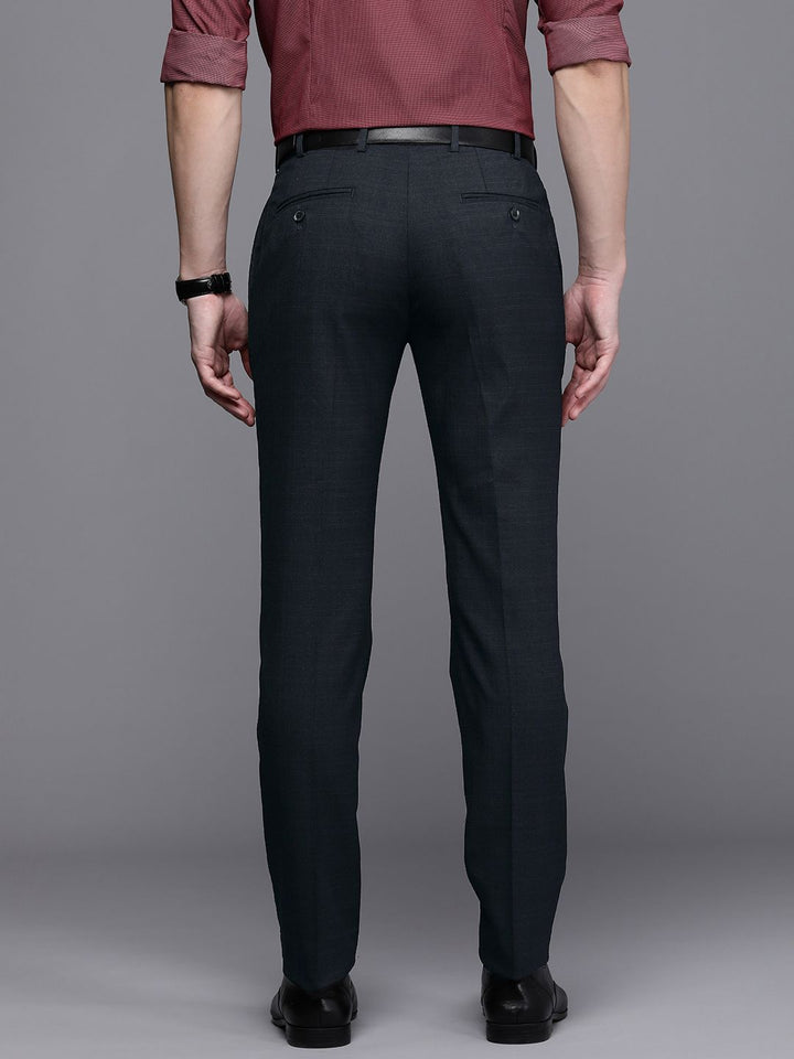 Raymond Men Checked Slim Fit Formal Trousers