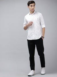 Park Avenue Slim Fit Floral Printed Pure Cotton Casual Shirt